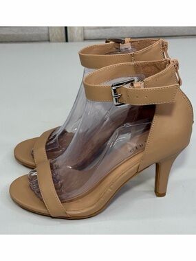 TORRID Nude Stiletto Heels with Ankle Strap-8W